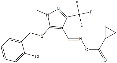 N-{[5-[(2-chlorobenzyl)sulfanyl]-1-methyl-3-(trifluoromethyl)-1H-pyrazol-4-yl]methylene}-N-[(cyclopropylcarbonyl)oxy]amine Structure