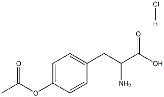 3-[4-(acetyloxy)phenyl]-2-aminopropanoic acid hydrochloride 구조식 이미지