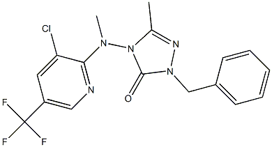 2-benzyl-4-[[3-chloro-5-(trifluoromethyl)-2-pyridinyl](methyl)amino]-5-methyl-2,4-dihydro-3H-1,2,4-triazol-3-one Structure