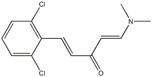 1-(2,6-dichlorophenyl)-5-(dimethylamino)penta-1,4-dien-3-one 구조식 이미지