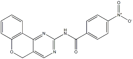 N-(5H-chromeno[4,3-d]pyrimidin-2-yl)-4-nitrobenzenecarboxamide 구조식 이미지