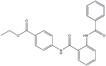 ethyl 4-{[2-(benzoylamino)benzoyl]amino}benzoate 구조식 이미지