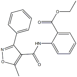 ethyl 2-{[(5-methyl-3-phenyl-4-isoxazolyl)carbonyl]amino}benzenecarboxylate Structure