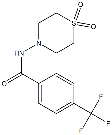 N-(1,1-dioxo-1lambda~6~,4-thiazinan-4-yl)-4-(trifluoromethyl)benzenecarboxamide 구조식 이미지