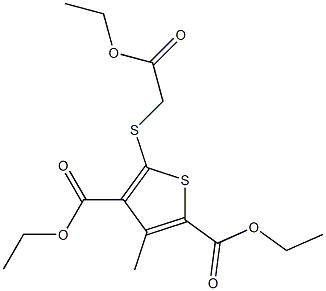 diethyl 5-[(2-ethoxy-2-oxoethyl)sulfanyl]-3-methyl-2,4-thiophenedicarboxylate Structure