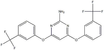 4,6-bis[3-(trifluoromethyl)phenoxy]-2-pyrimidinamine 구조식 이미지