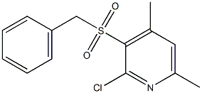 3-(benzylsulfonyl)-2-chloro-4,6-dimethylpyridine 구조식 이미지