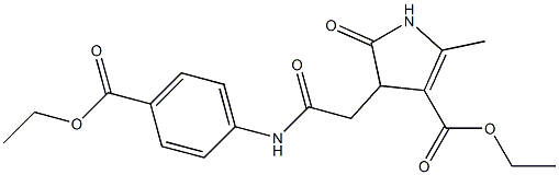 ethyl 4-{2-[4-(ethoxycarbonyl)anilino]-2-oxoethyl}-2-methyl-5-oxo-4,5-dihydro-1H-pyrrole-3-carboxylate 구조식 이미지