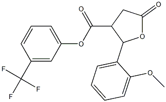 3-(trifluoromethyl)phenyl 2-(2-methoxyphenyl)-5-oxotetrahydrofuran-3-carboxylate Structure