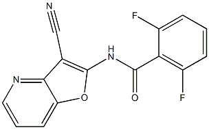 N-(3-cyanofuro[3,2-b]pyridin-2-yl)-2,6-difluorobenzenecarboxamide 구조식 이미지