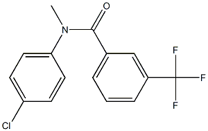 N-(4-chlorophenyl)-N-methyl-3-(trifluoromethyl)benzenecarboxamide 구조식 이미지