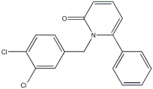 1-(3,4-dichlorobenzyl)-6-phenyl-2(1H)-pyridinone 구조식 이미지