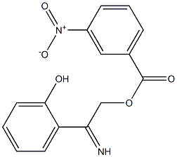 2-{[(3-nitrobenzoyl)oxy]ethanimidoyl}phenol 구조식 이미지