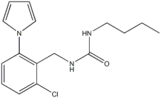 N-butyl-N'-[2-chloro-6-(1H-pyrrol-1-yl)benzyl]urea 구조식 이미지