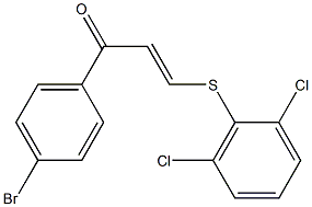 1-(4-bromophenyl)-3-[(2,6-dichlorophenyl)thio]prop-2-en-1-one 구조식 이미지