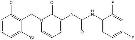 N-[1-(2,6-dichlorobenzyl)-2-oxo-1,2-dihydro-3-pyridinyl]-N'-(2,4-difluorophenyl)urea 구조식 이미지