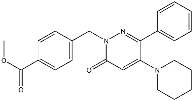 methyl 4-{[6-oxo-3-phenyl-4-piperidino-1(6H)-pyridazinyl]methyl}benzenecarboxylate 구조식 이미지