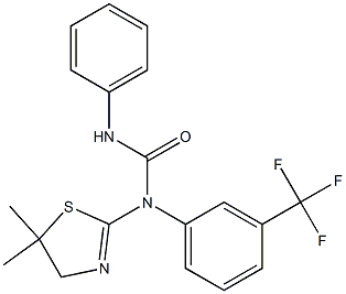 N-(5,5-dimethyl-4,5-dihydro-1,3-thiazol-2-yl)-N'-phenyl-N-[3-(trifluoromethyl)phenyl]urea 구조식 이미지