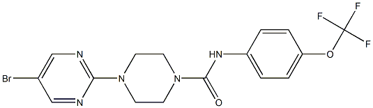 N1-[4-(trifluoromethoxy)phenyl]-4-(5-bromopyrimidin-2-yl)piperazine-1-carboxamide Structure