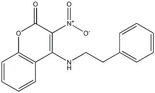 3-nitro-4-(phenethylamino)-2H-chromen-2-one Structure