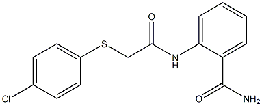 2-({2-[(4-chlorophenyl)sulfanyl]acetyl}amino)benzenecarboxamide Structure