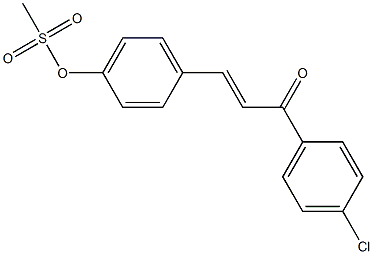 4-[(E)-3-(4-chlorophenyl)-3-oxo-1-propenyl]phenyl methanesulfonate Structure