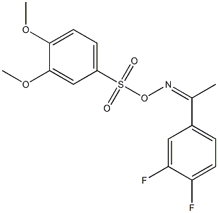 N-[1-(3,4-difluorophenyl)ethylidene]-N-{[(3,4-dimethoxyphenyl)sulfonyl]oxy}amine Structure