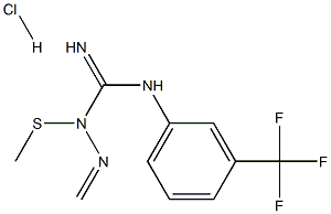 N-amino(methylthio)methylidene-N'-[3-(trifluoromethyl)phenyl]guanidine hydrochloride 구조식 이미지