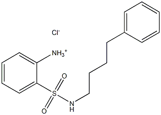 2-{[(4-phenylbutyl)amino]sulfonyl}benzenaminium chloride Structure