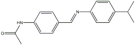 N1-(4-{[(4-isopropylphenyl)imino]methyl}phenyl)acetamide 구조식 이미지