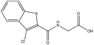 2-{[(3-chlorobenzo[b]thiophen-2-yl)carbonyl]amino}acetic acid Structure