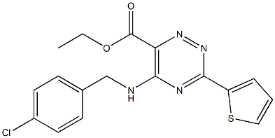 ethyl 5-[(4-chlorobenzyl)amino]-3-(2-thienyl)-1,2,4-triazine-6-carboxylate Structure