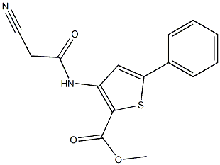 methyl 3-[(2-cyanoacetyl)amino]-5-phenylthiophene-2-carboxylate 구조식 이미지