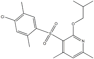 3-[(4-chloro-2,5-dimethylphenyl)sulfonyl]-2-isobutoxy-4,6-dimethylpyridine 구조식 이미지