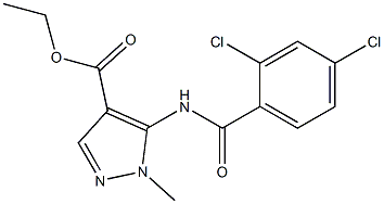 ethyl 5-[(2,4-dichlorobenzoyl)amino]-1-methyl-1H-pyrazole-4-carboxylate Structure