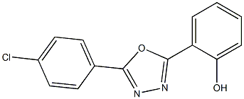 2-[5-(4-chlorophenyl)-1,3,4-oxadiazol-2-yl]benzenol 구조식 이미지