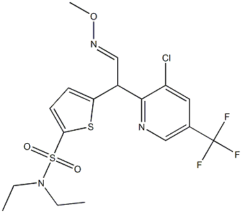 5-[1-[3-chloro-5-(trifluoromethyl)-2-pyridinyl]-2-(methoxyimino)ethyl]-N,N-diethyl-2-thiophenesulfonamide Structure