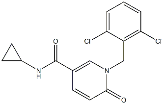 N-cyclopropyl-1-(2,6-dichlorobenzyl)-6-oxo-1,6-dihydro-3-pyridinecarboxamide Structure