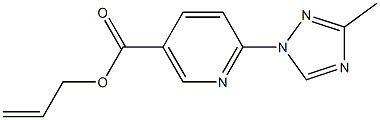 allyl 6-(3-methyl-1H-1,2,4-triazol-1-yl)nicotinate 구조식 이미지