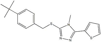 3-{[4-(tert-butyl)benzyl]sulfanyl}-4-methyl-5-(2-thienyl)-4H-1,2,4-triazole Structure