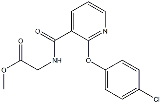 methyl 2-({[2-(4-chlorophenoxy)-3-pyridyl]carbonyl}amino)acetate 구조식 이미지