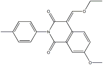 4-(ethoxymethylidene)-7-methoxy-2-(4-methylphenyl)-1,2,3,4-tetrahydroisoquinoline-1,3-dione 구조식 이미지