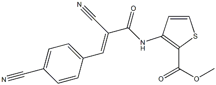 methyl 3-{[2-cyano-3-(4-cyanophenyl)acryloyl]amino}thiophene-2-carboxylate Structure