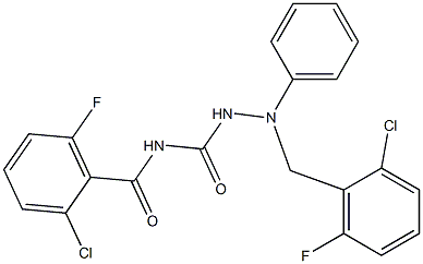 N1-(2-chloro-6-fluorobenzoyl)-2-(2-chloro-6-fluorobenzyl)-2-phenylhydrazine-1-carboxamide 구조식 이미지