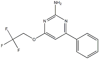 4-phenyl-6-(2,2,2-trifluoroethoxy)pyrimidin-2-amine Structure