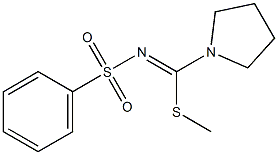 N1-[(methylthio)(tetrahydro-1H-pyrrol-1-yl)methylidene]benzene-1-sulfonamide Structure