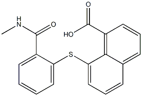 8-({2-[(methylamino)carbonyl]phenyl}thio)-1-naphthoic acid 구조식 이미지