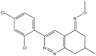 3-(2,4-dichlorophenyl)-7-methyl-7,8-dihydro-5(6H)-cinnolinone O-methyloxime Structure