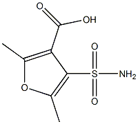 4-(aminosulfonyl)-2,5-dimethyl-3-furoic acid 구조식 이미지