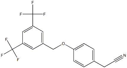 2-(4-{[3,5-di(trifluoromethyl)benzyl]oxy}phenyl)acetonitrile Structure
